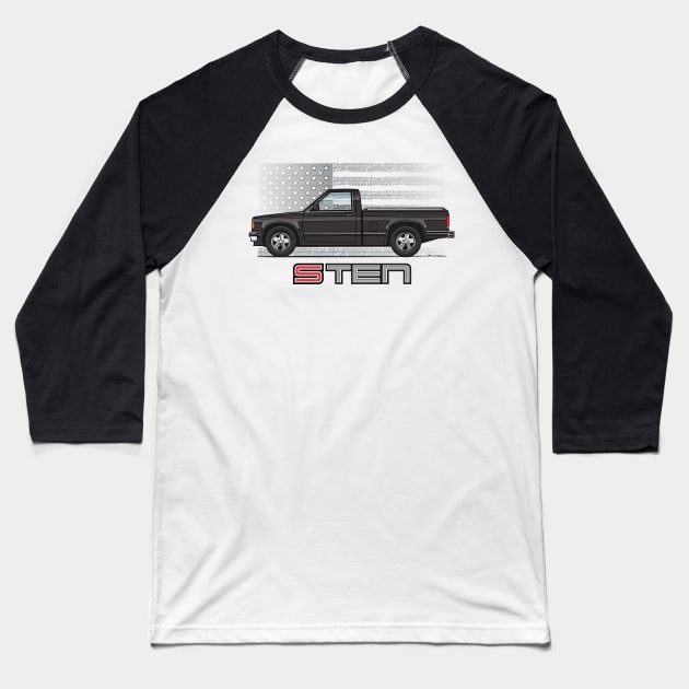 USA Black Baseball T-Shirt by JRCustoms44